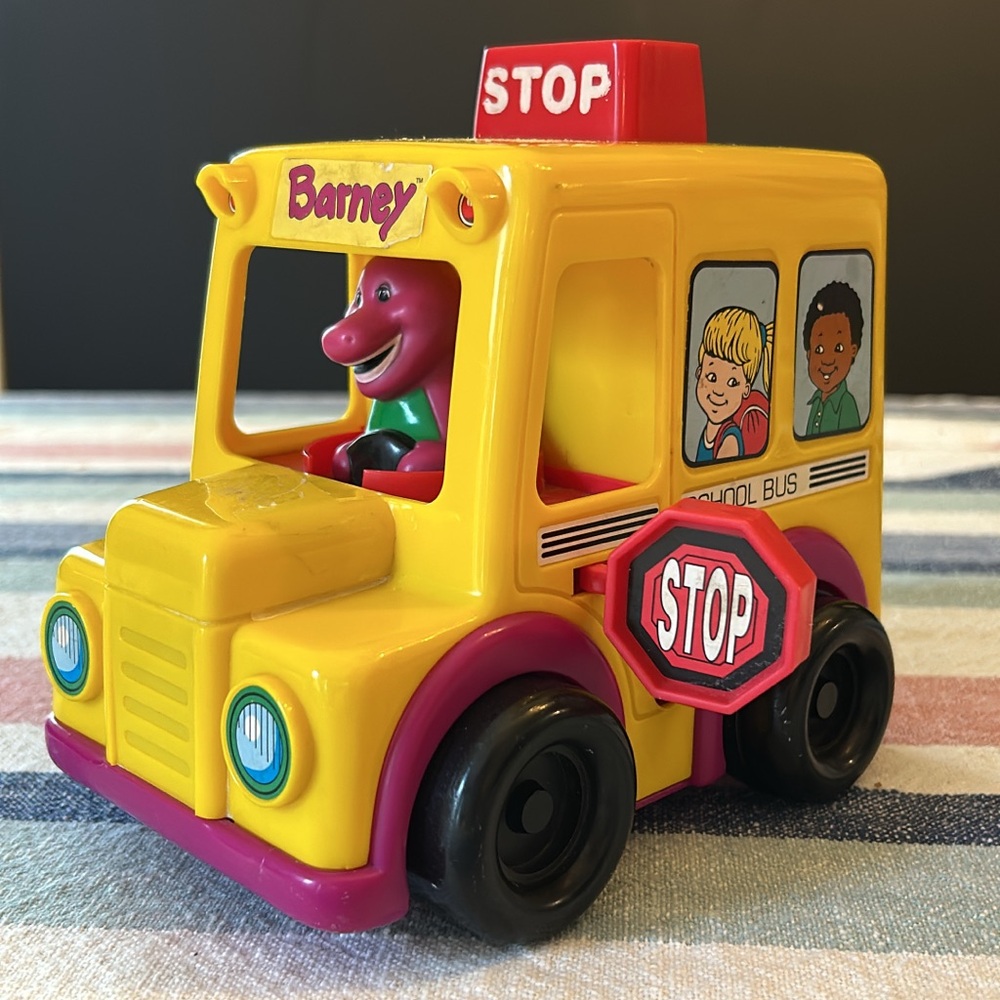 Barneys New York Vibrant Yellow School Bus Toy